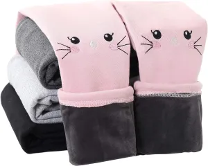IRELIA Winter Girls Cotton Fleece Lined Leggings Pants