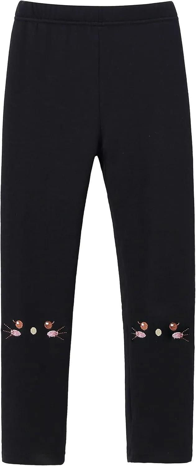 IRELIA Winter Girls Cotton Fleece Lined Leggings Pants