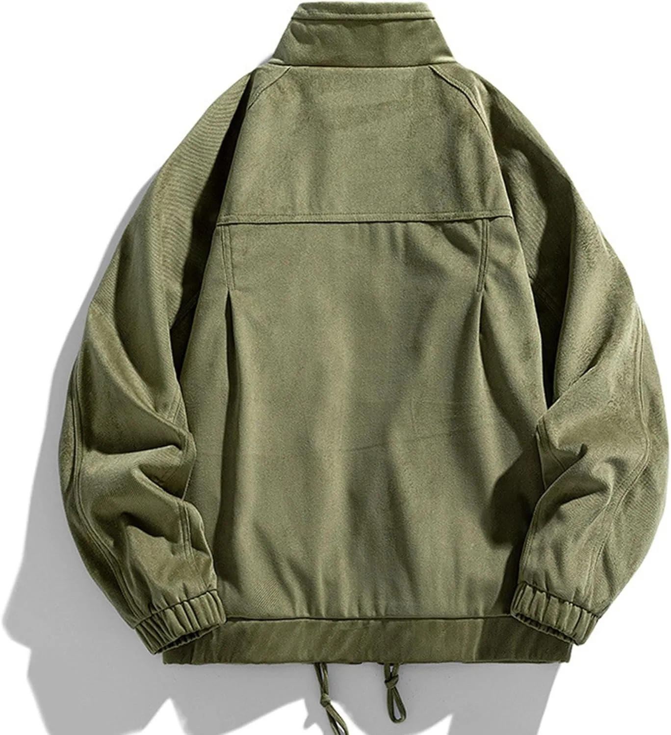 JEsilunmaMY Men's Stand Collar Padded Baseball Jacket Lightweight Cotton Cargo Coat with Zip Pocket Winter Warm Padded Coats
