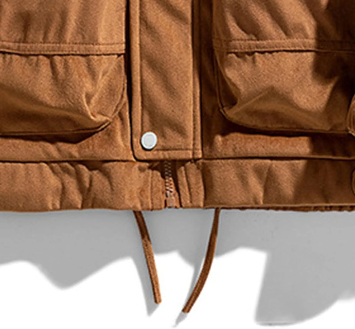 JEsilunmaMY Men's Stand Collar Padded Baseball Jacket Lightweight Cotton Cargo Coat with Zip Pocket Winter Warm Padded Coats