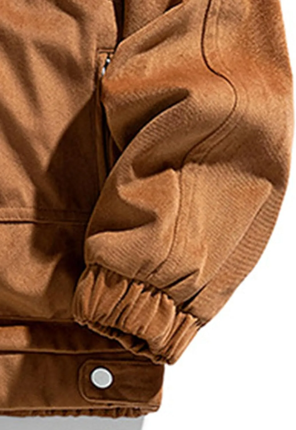 JEsilunmaMY Men's Stand Collar Padded Baseball Jacket Lightweight Cotton Cargo Coat with Zip Pocket Winter Warm Padded Coats