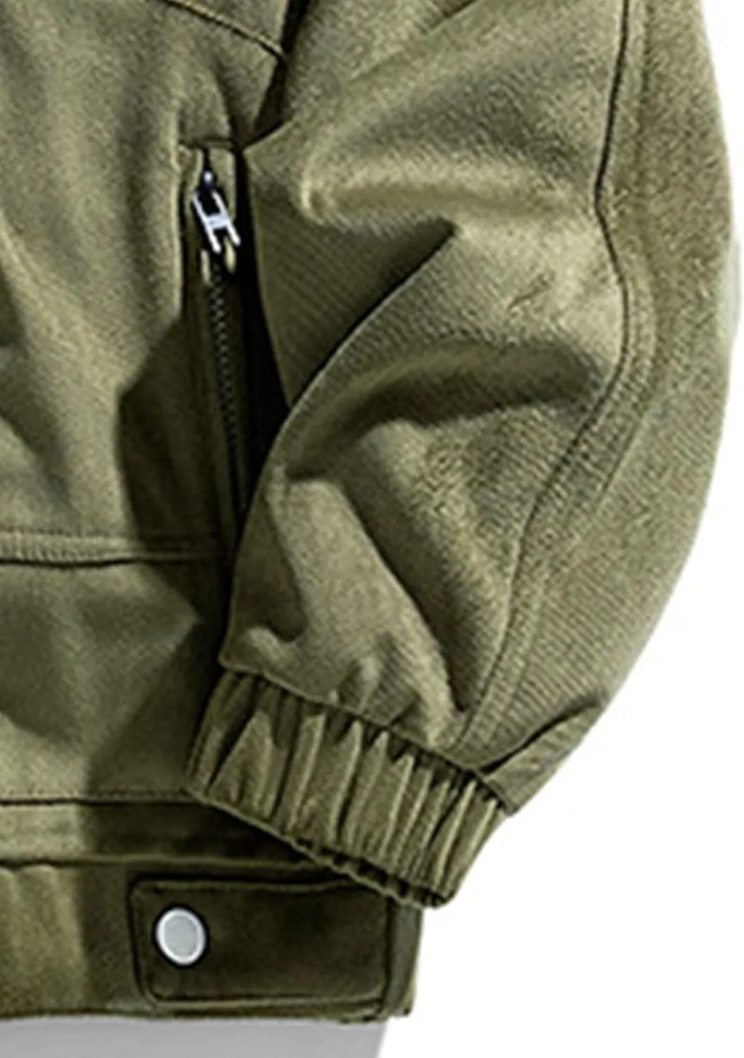 JEsilunmaMY Men's Stand Collar Padded Baseball Jacket Lightweight Cotton Cargo Coat with Zip Pocket Winter Warm Padded Coats