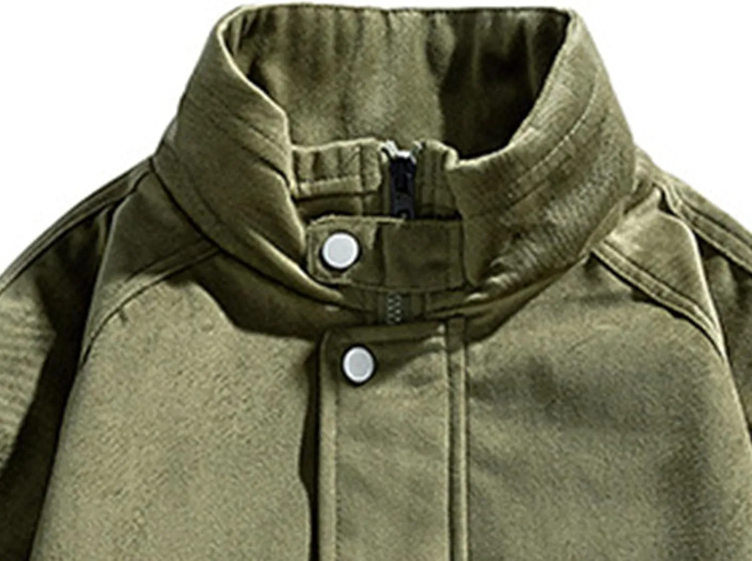 JEsilunmaMY Men's Stand Collar Padded Baseball Jacket Lightweight Cotton Cargo Coat with Zip Pocket Winter Warm Padded Coats