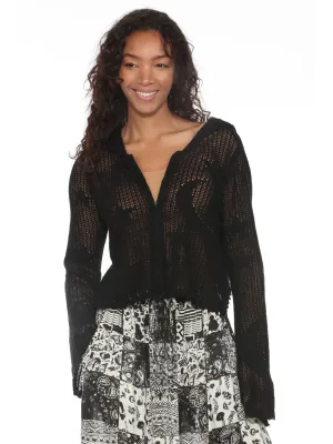 Jr Hoody - Crochet Celestial - Black