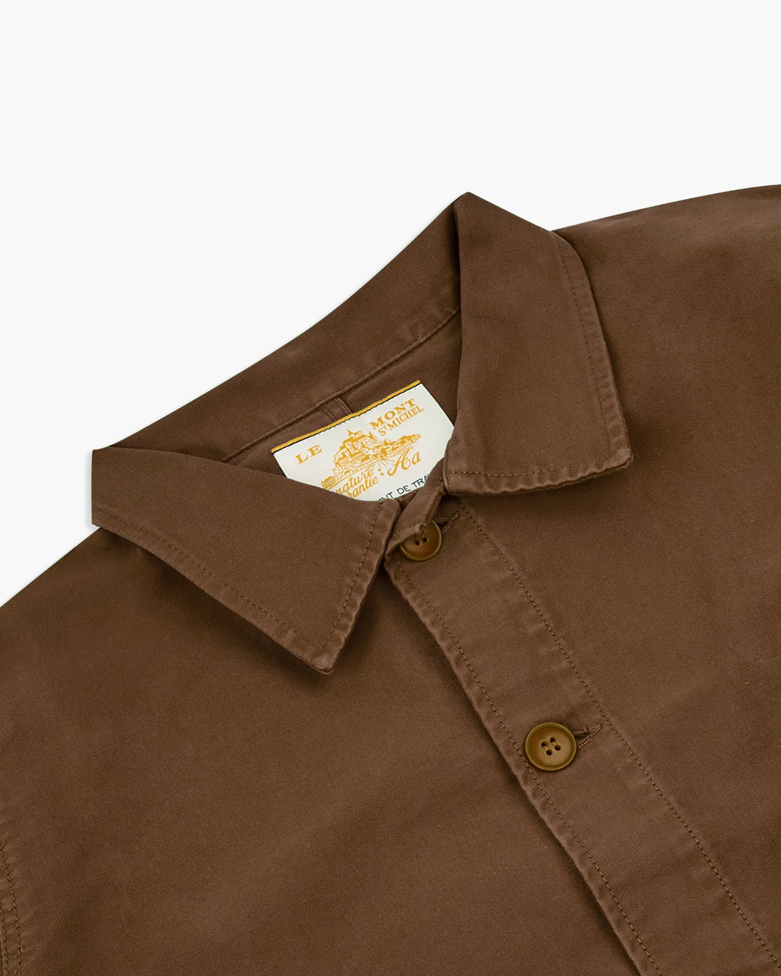 Le Mont St Michel Moleskin Authentic Work Jacket - Brown