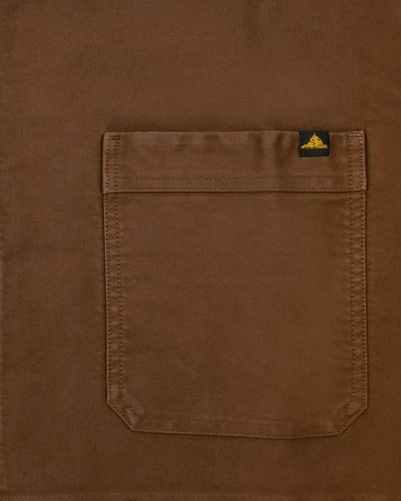 Le Mont St Michel Moleskin Authentic Work Jacket - Brown