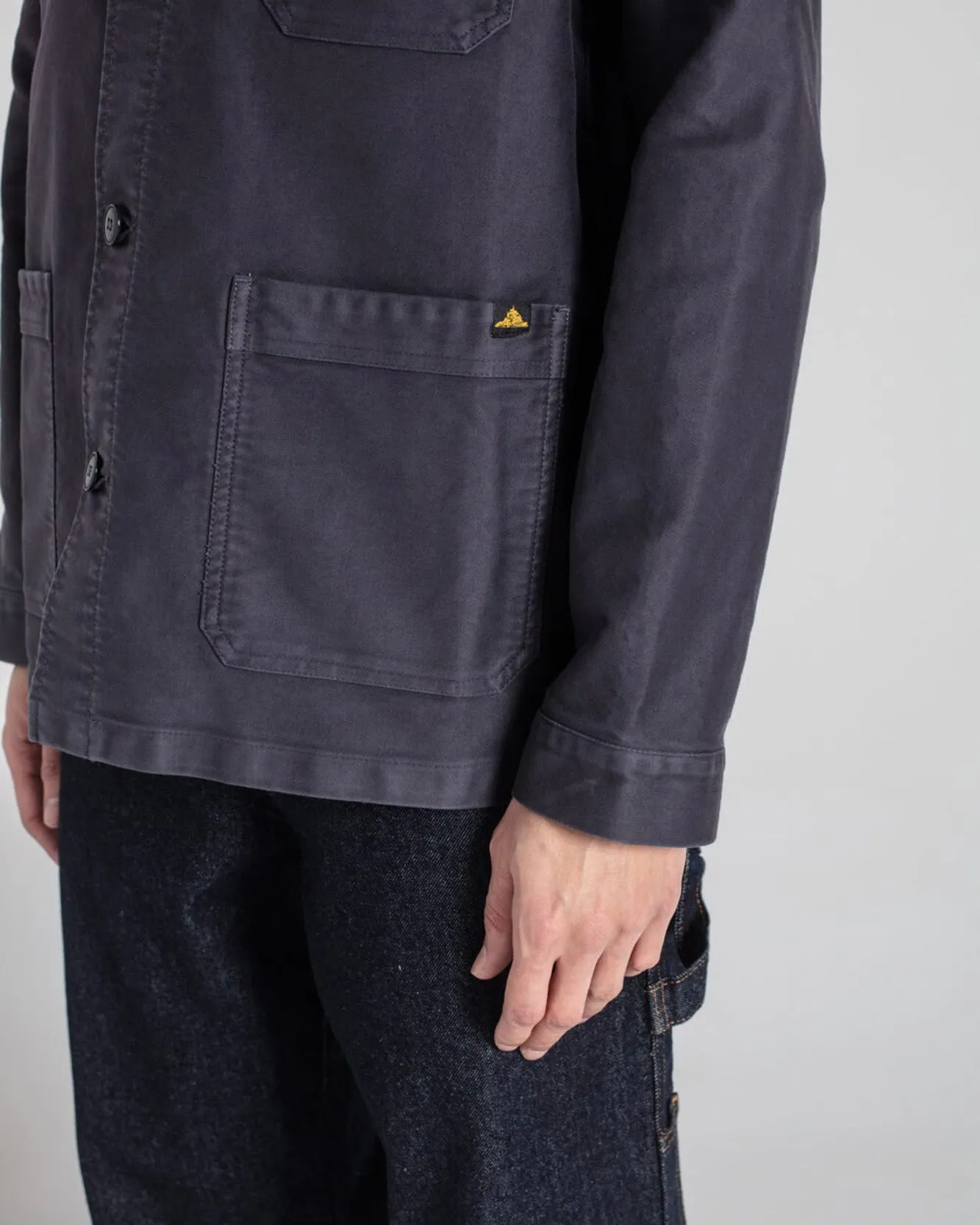 Le Mont St Michel Moleskin Authentic Work Jacket - Graphite