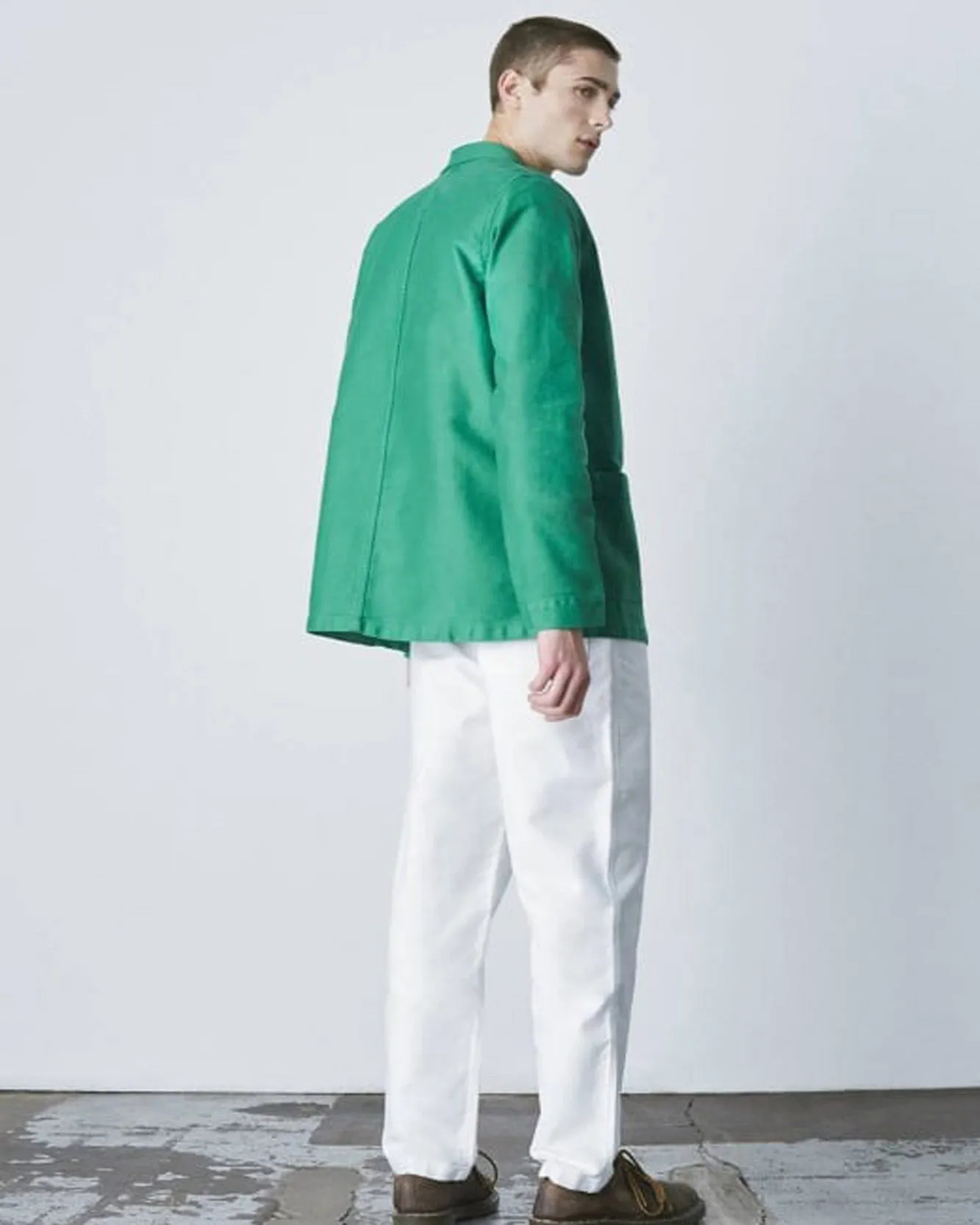 Le Mont St Michel Moleskin Authentic Work Jacket - Green