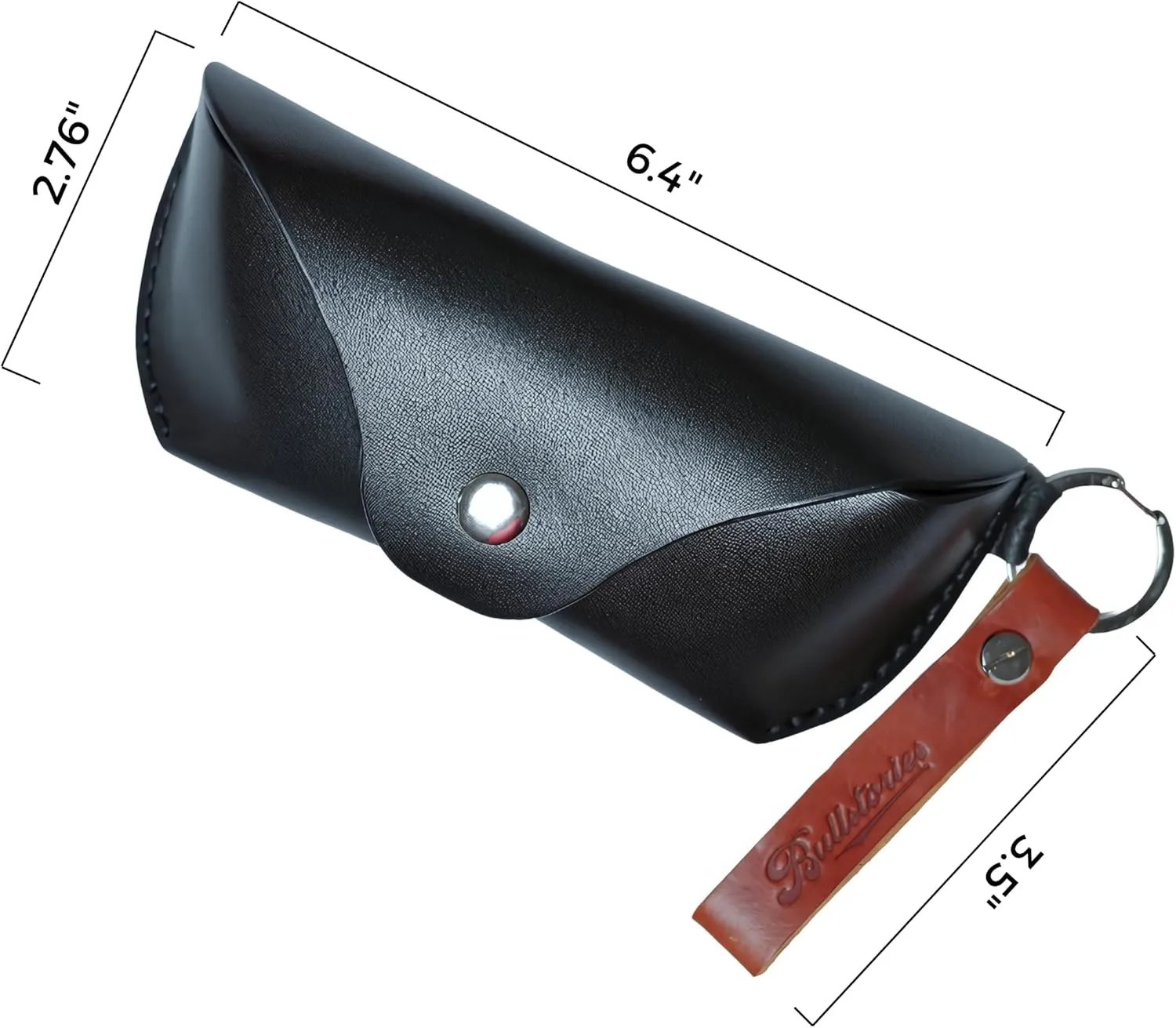 Leather Eyeglasses Case,Flexible Sunglasses Pouch Slim Case for Women Men Horizontal Eyeglass Case