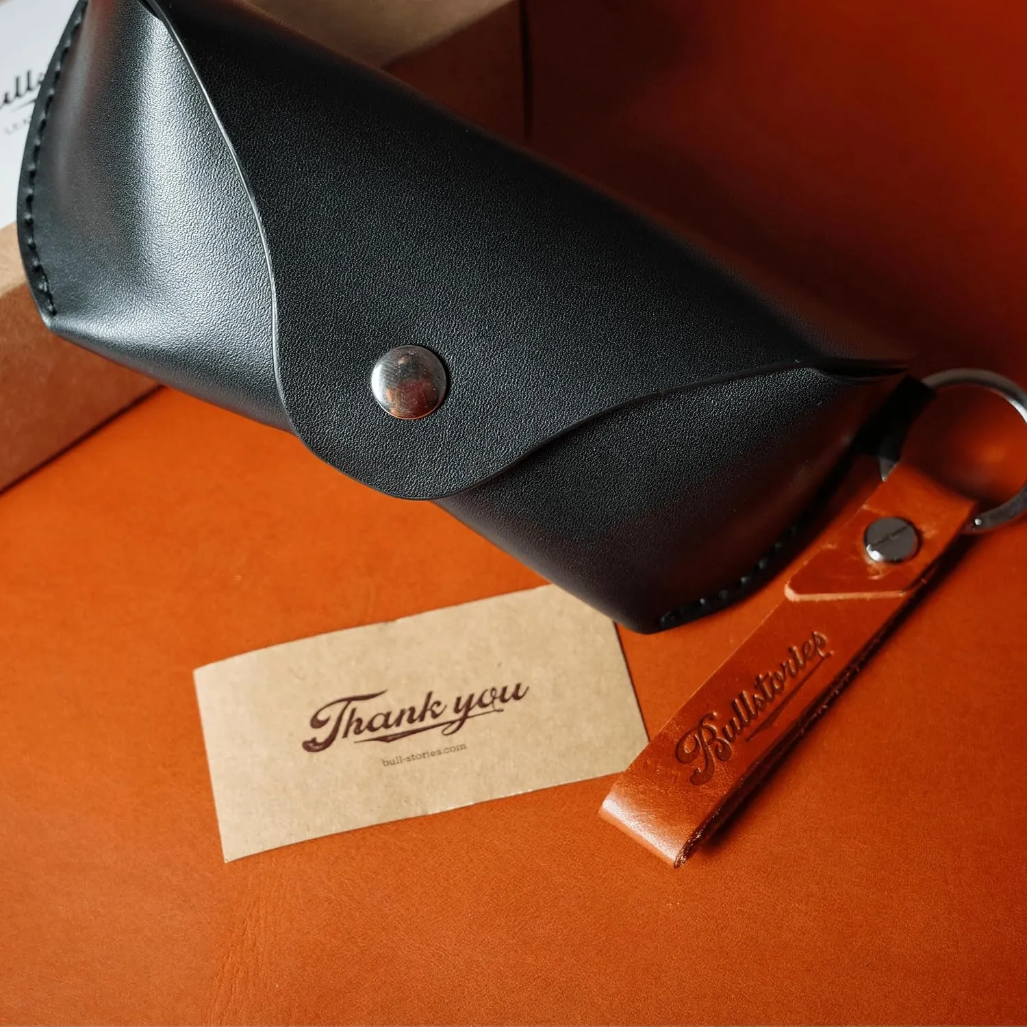 Leather Eyeglasses Case,Flexible Sunglasses Pouch Slim Case for Women Men Horizontal Eyeglass Case