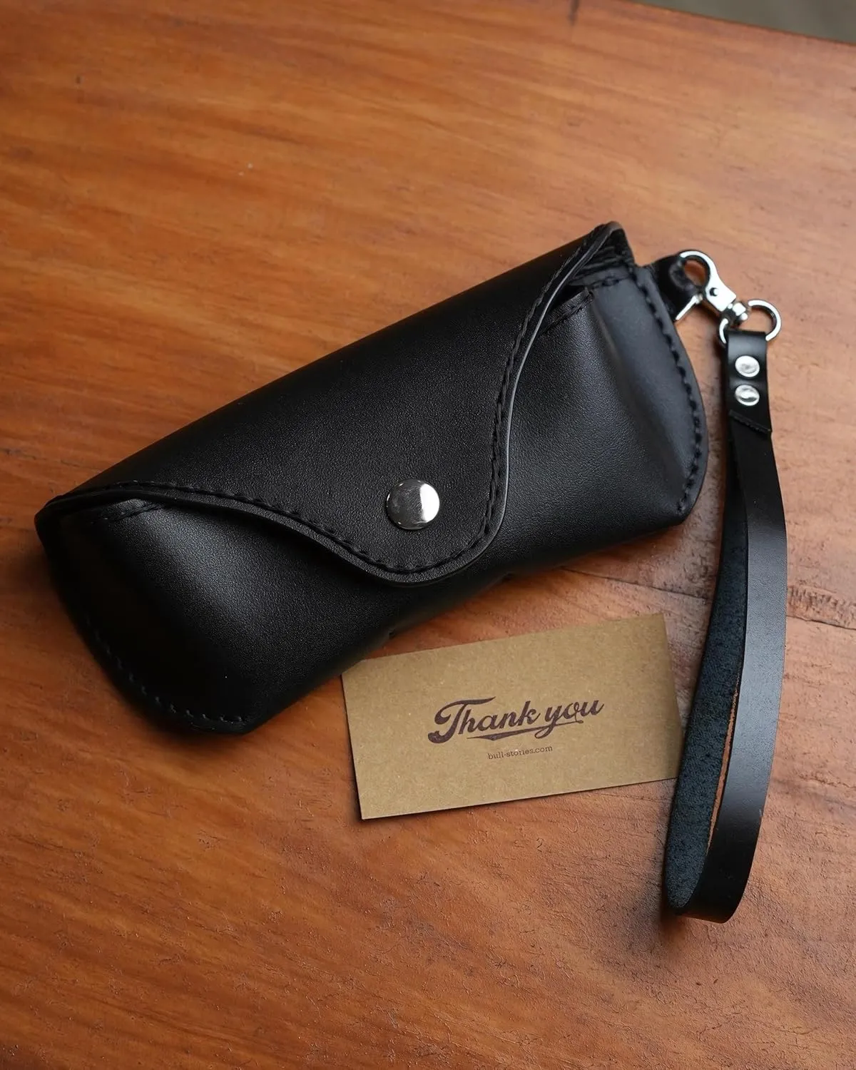 Leather Eyeglasses Case,Flexible Sunglasses Pouch Slim Case for Women Men Horizontal Eyeglass Case