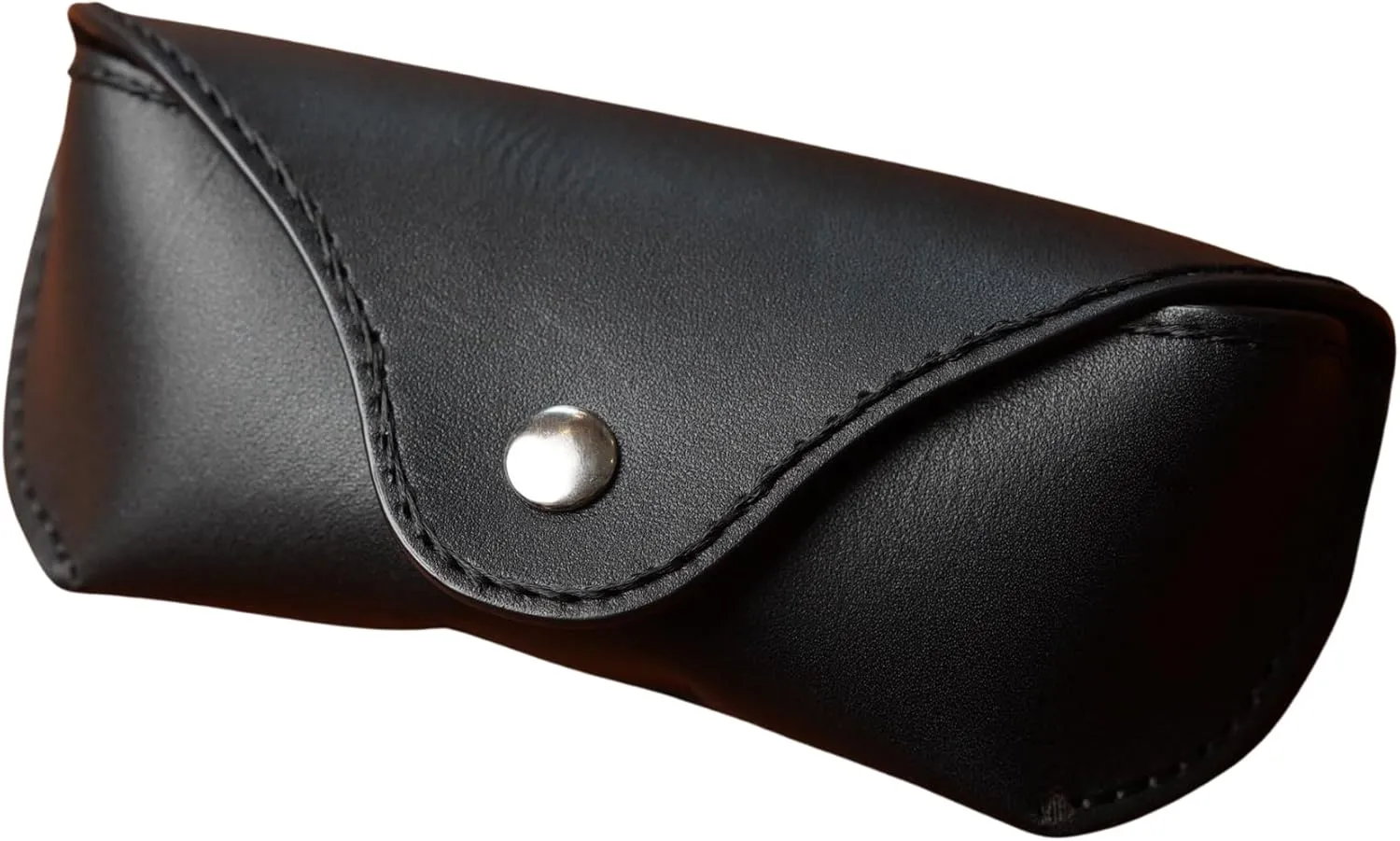 Leather Eyeglasses Case,Flexible Sunglasses Pouch Slim Case for Women Men Horizontal Eyeglass Case