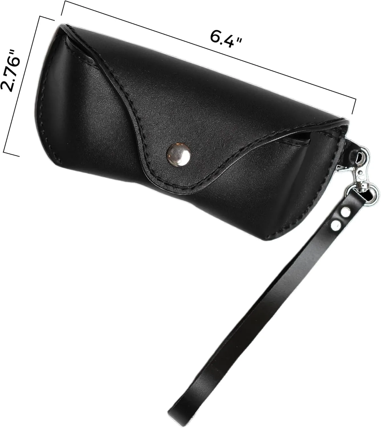 Leather Eyeglasses Case,Flexible Sunglasses Pouch Slim Case for Women Men Horizontal Eyeglass Case