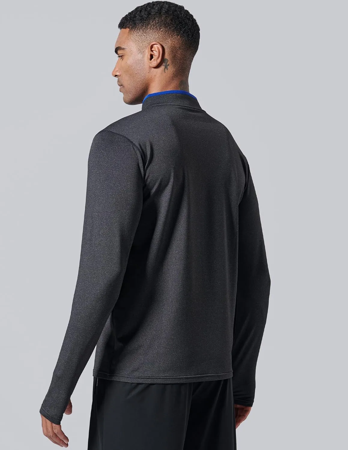 Liberty Imports 3-Pack Mens Quarter-Zip Pullover Lightweight Long Sleeve Athletic Jackets Performance Workout Running Shirts