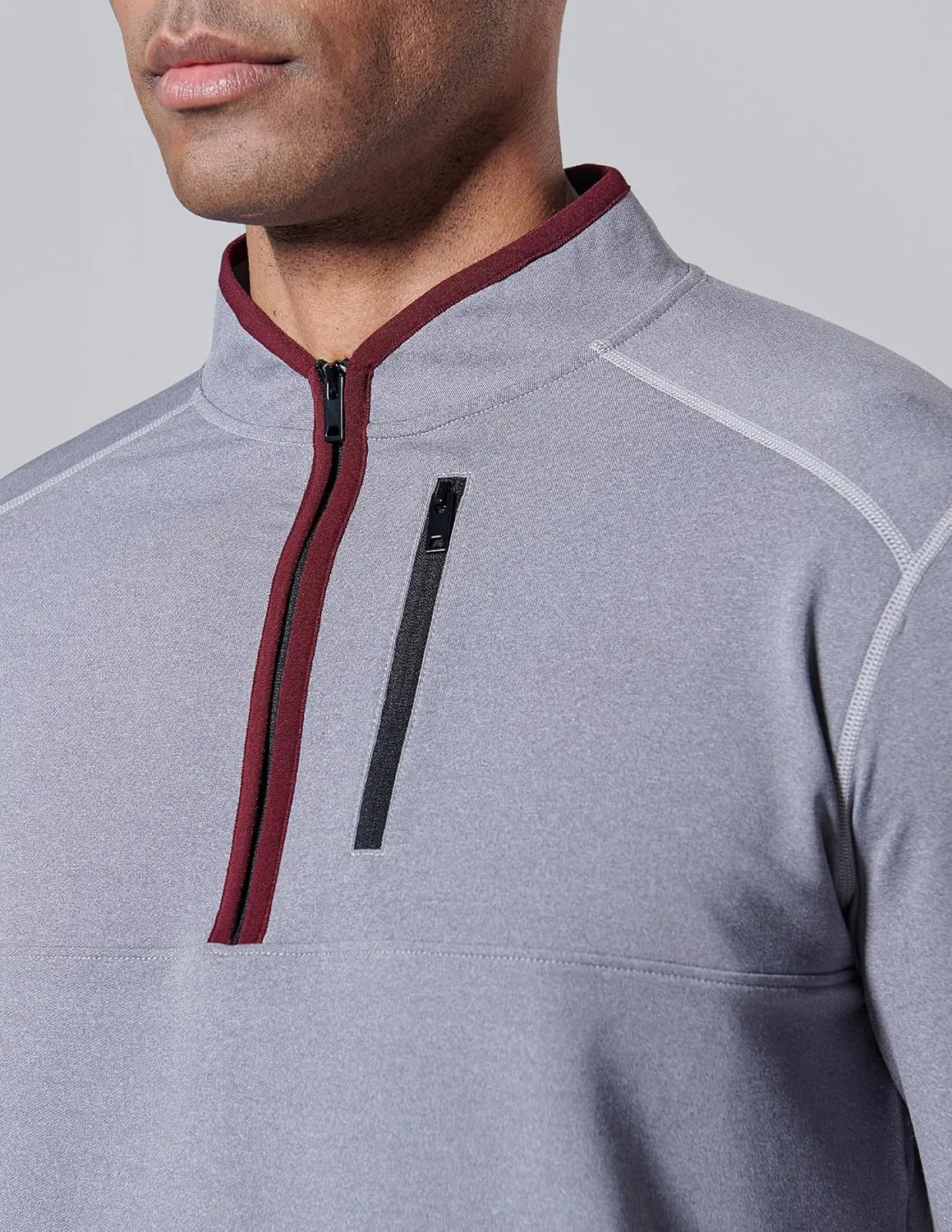Liberty Imports 3-Pack Mens Quarter-Zip Pullover Lightweight Long Sleeve Athletic Jackets Performance Workout Running Shirts