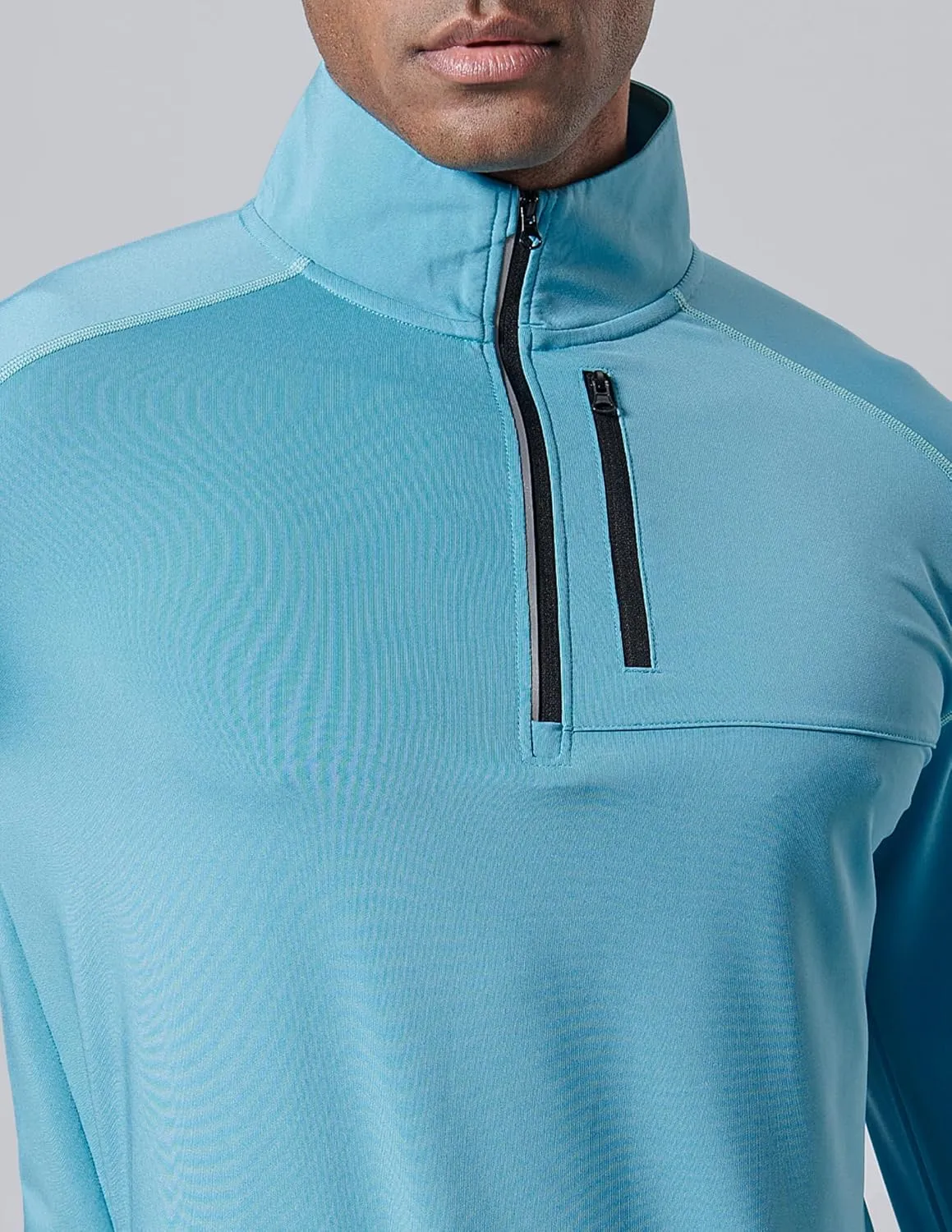 Liberty Imports 3-Pack Mens Quarter-Zip Pullover Lightweight Long Sleeve Athletic Jackets Performance Workout Running Shirts