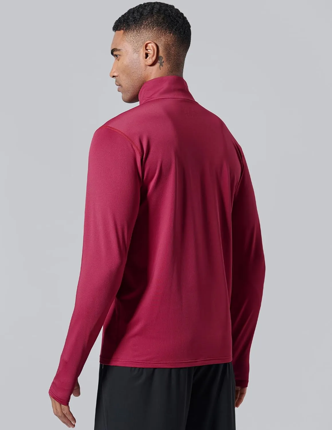 Liberty Imports 3-Pack Mens Quarter-Zip Pullover Lightweight Long Sleeve Athletic Jackets Performance Workout Running Shirts