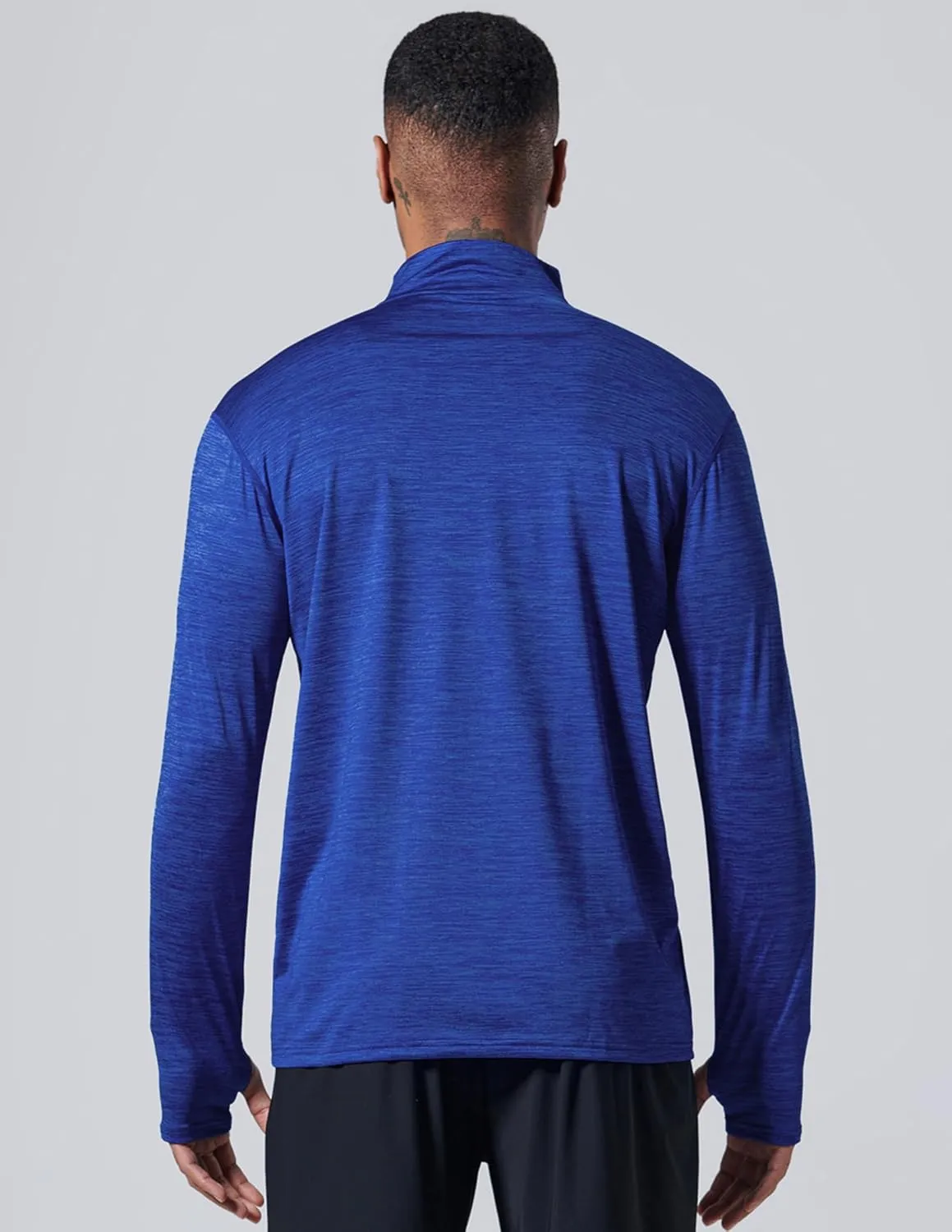 Liberty Imports 3-Pack Mens Quarter-Zip Pullover Lightweight Long Sleeve Athletic Jackets Performance Workout Running Shirts
