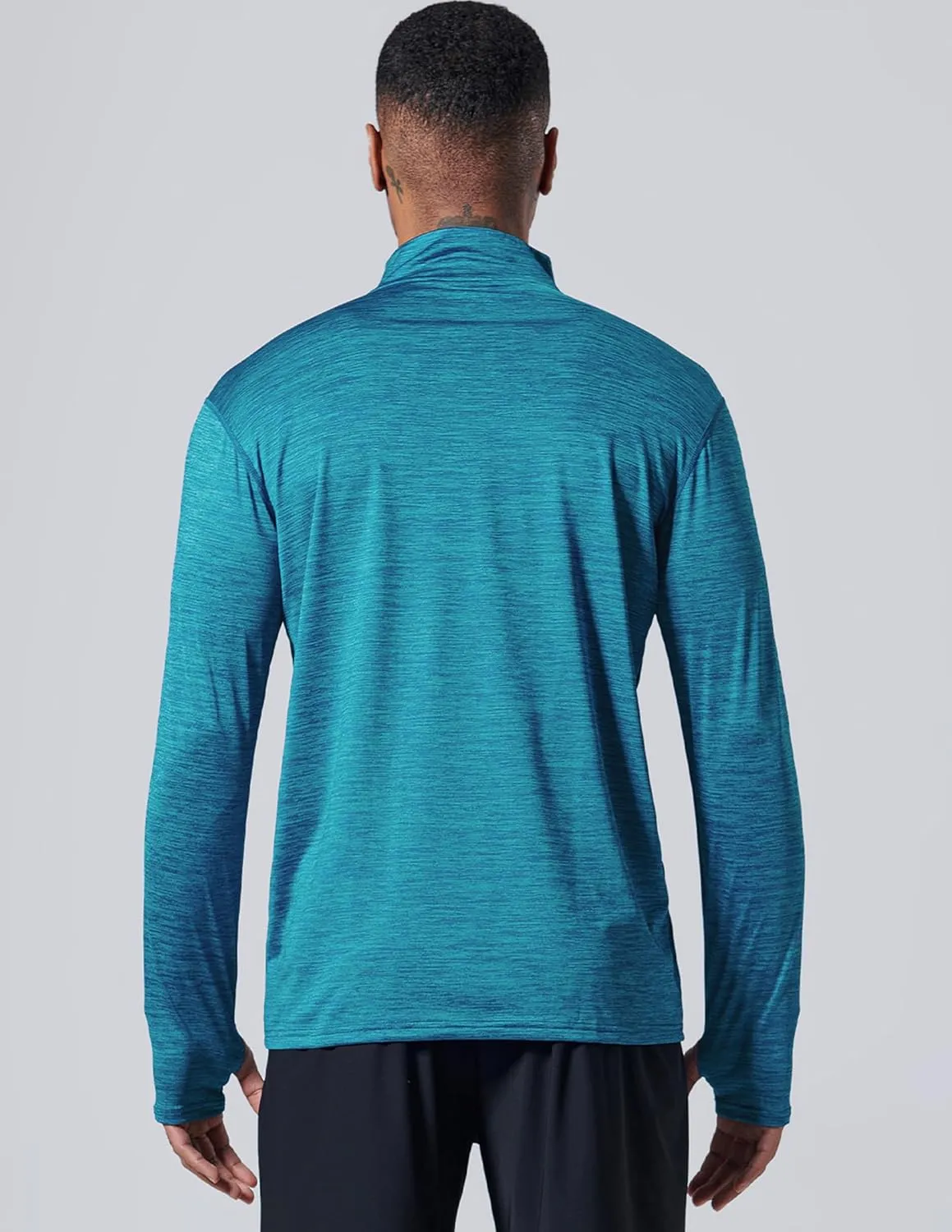 Liberty Imports 3-Pack Mens Quarter-Zip Pullover Lightweight Long Sleeve Athletic Jackets Performance Workout Running Shirts