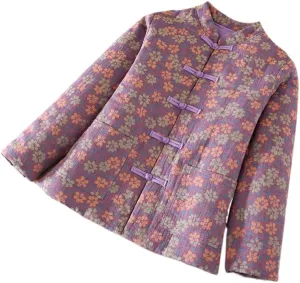 LIXINGHEITANG Chinese-style jacket, quilted cotton-padded coat, jacket for women, winter suit, button cotton top