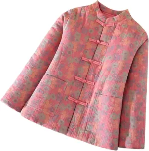 LIXINGHEITANG Chinese-style jacket, quilted cotton-padded coat, jacket for women, winter suit, button cotton top
