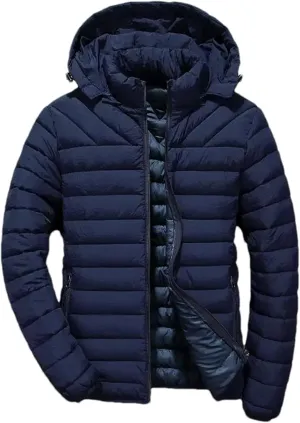 Men Cotton-Padded Casual Jackets Fashion Winter Outwear Jacket Parka Coats