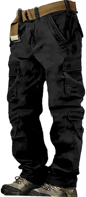 Men's Camo Cargo Pants Trousers Hiking Pants 8 Pocket Plain Comfort Breathable Outdoor Daily Work Pants for Hiking