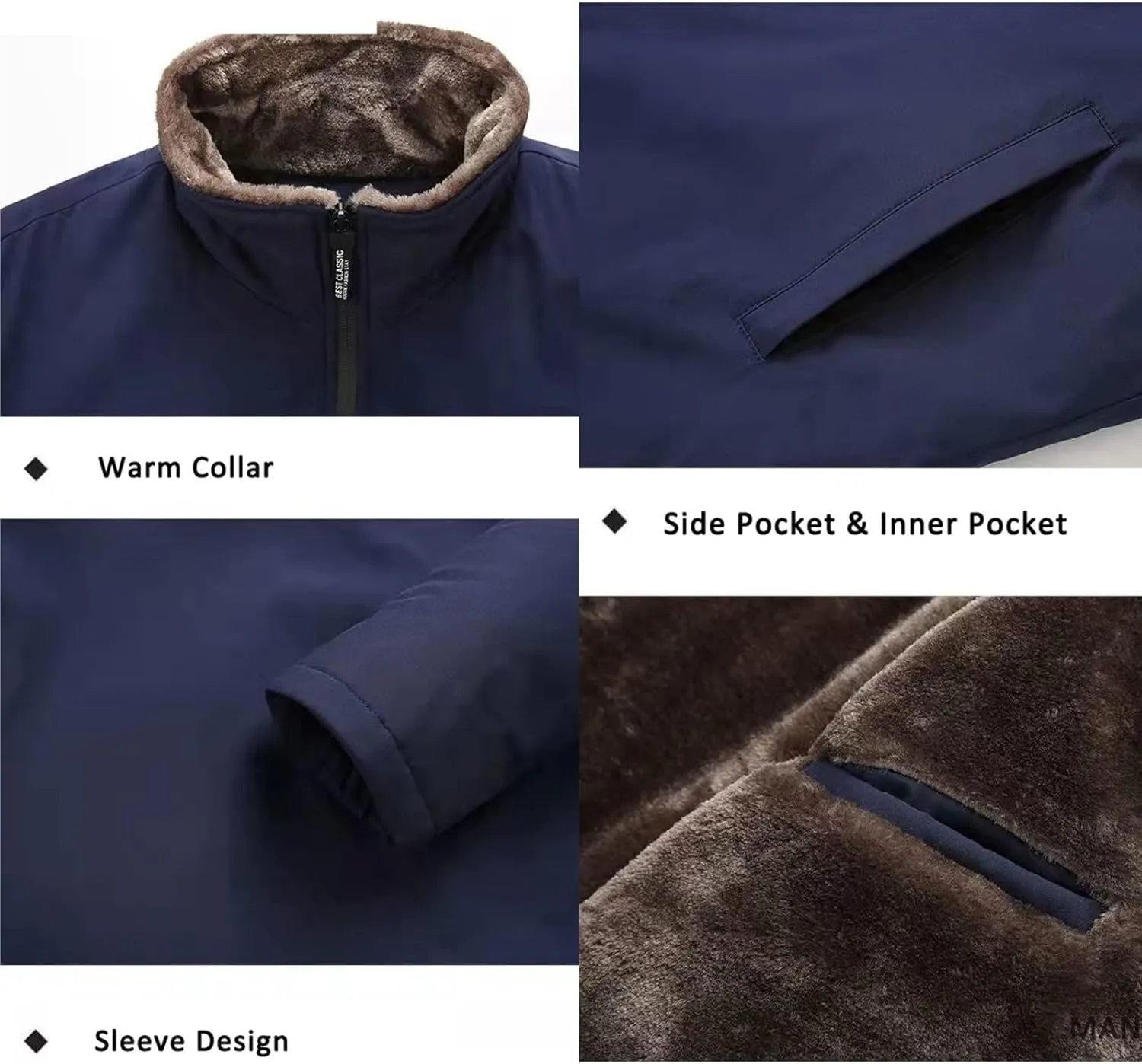 Mens down jacket Windbreaker Winter Jacket Men Coats Cotton Padded Thermal Long Work Coats Jacket Zipper Clothing Man