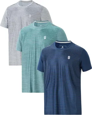 Men's Dry Fit Workout Shirts - Moisture-Wicking, Quick-Dry, 4-Way Stretch Premium Athletic Tees for Running & Sports