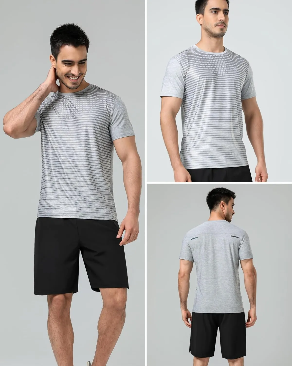 Men's Dry Fit Workout Shirts - Moisture-Wicking, Quick-Dry, 4-Way Stretch Premium Athletic Tees for Running & Sports