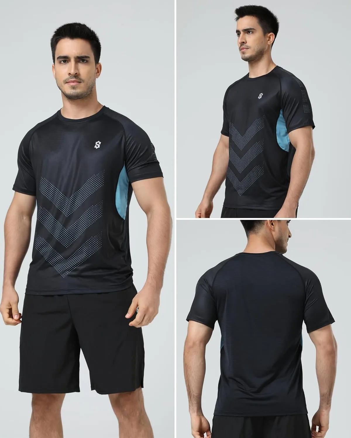 Men's Dry Fit Workout Shirts - Moisture-Wicking, Quick-Dry, 4-Way Stretch Premium Athletic Tees for Running & Sports