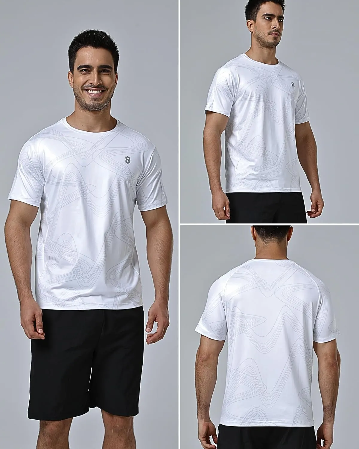 Men's Dry Fit Workout Shirts - Moisture-Wicking, Quick-Dry, 4-Way Stretch Premium Athletic Tees for Running & Sports