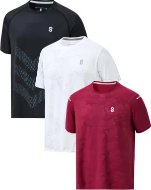 Men's Dry Fit Workout Shirts - Moisture-Wicking, Quick-Dry, 4-Way Stretch Premium Athletic Tees for Running & Sports