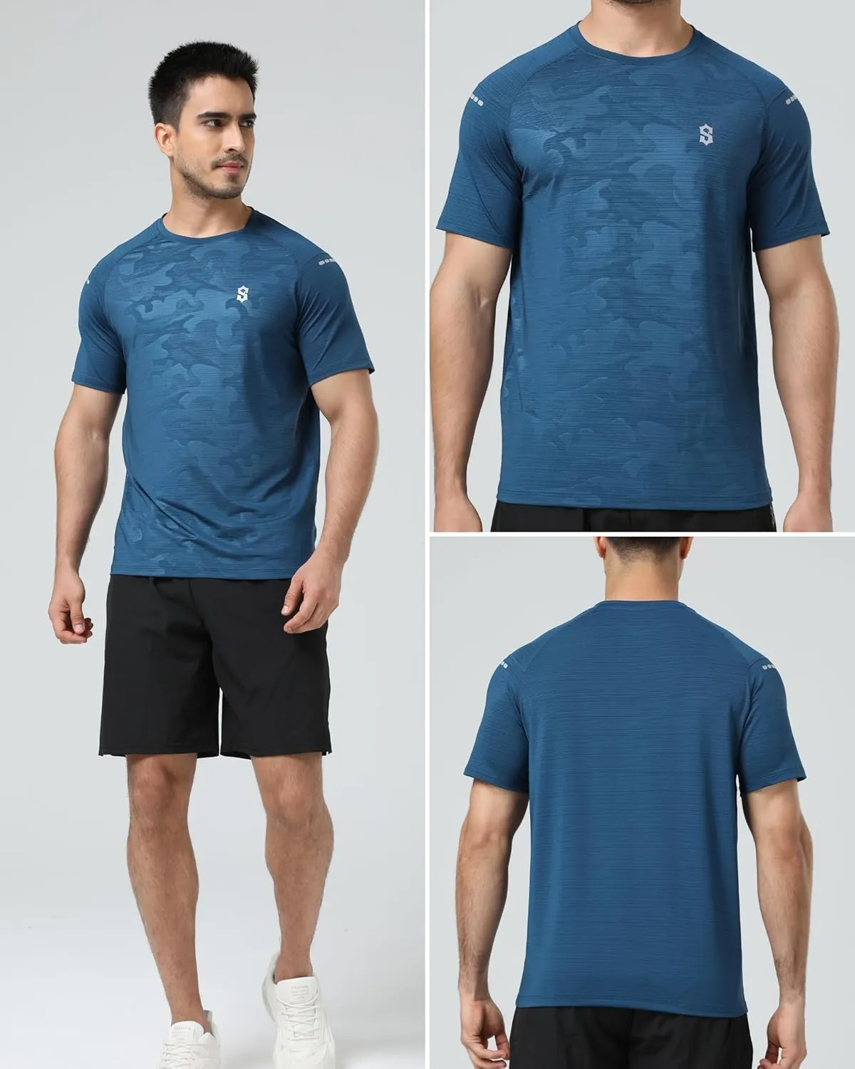 Men's Dry Fit Workout Shirts - Moisture-Wicking, Quick-Dry, 4-Way Stretch Premium Athletic Tees for Running & Sports