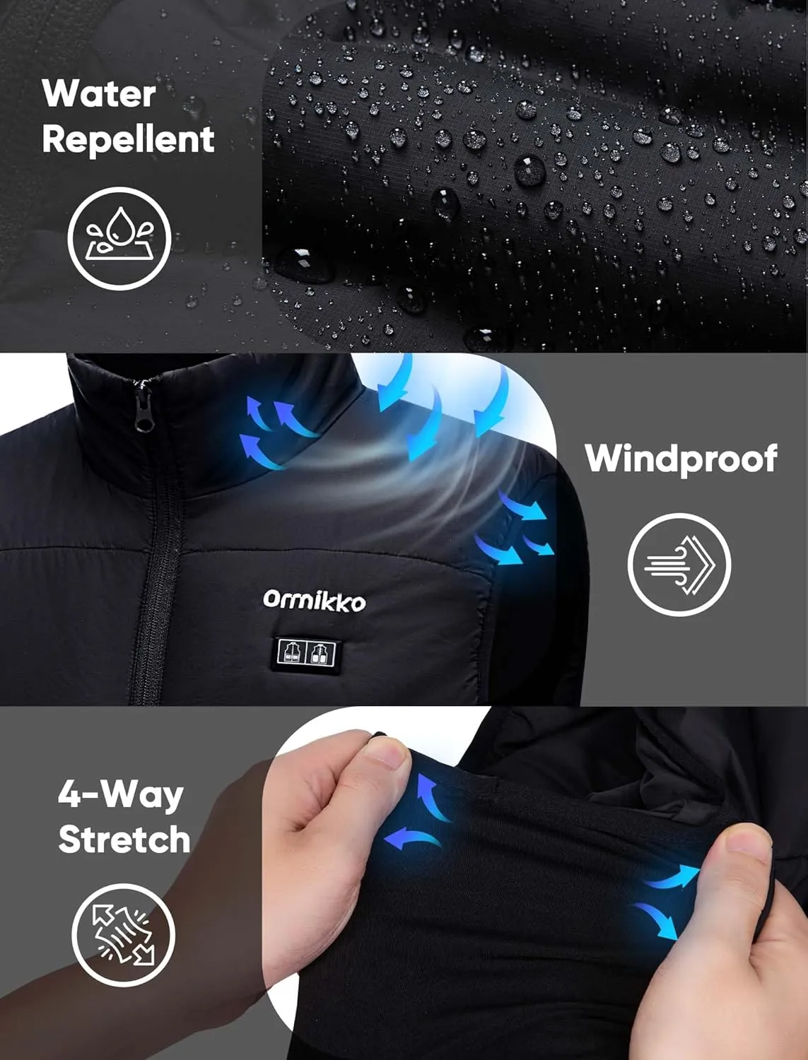 Men's Heated Golf Vest with Battery Pack - 7.4v Lightweight Heated Golf Jacket for Mens, Comfortable and Flexible