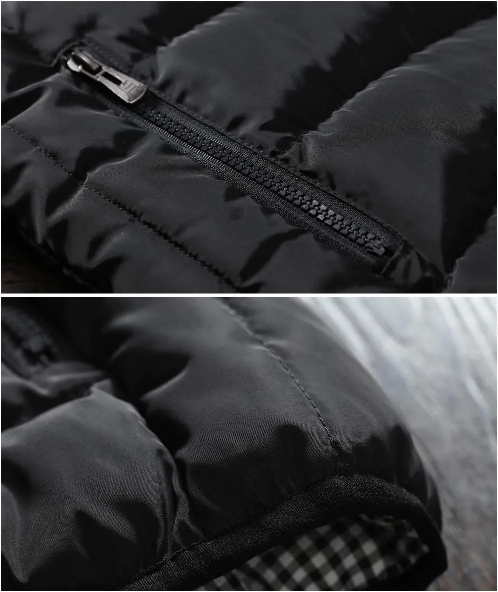 Men's Outdoor Casual Stand Collar Outwear Padded Vest Coats