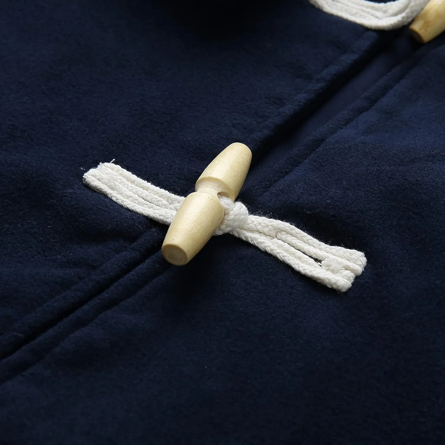 Men's Oversized Notched Long Faux Wool Blend Trench Coat Single Breasted Knee Length Lapel Winter Jackets