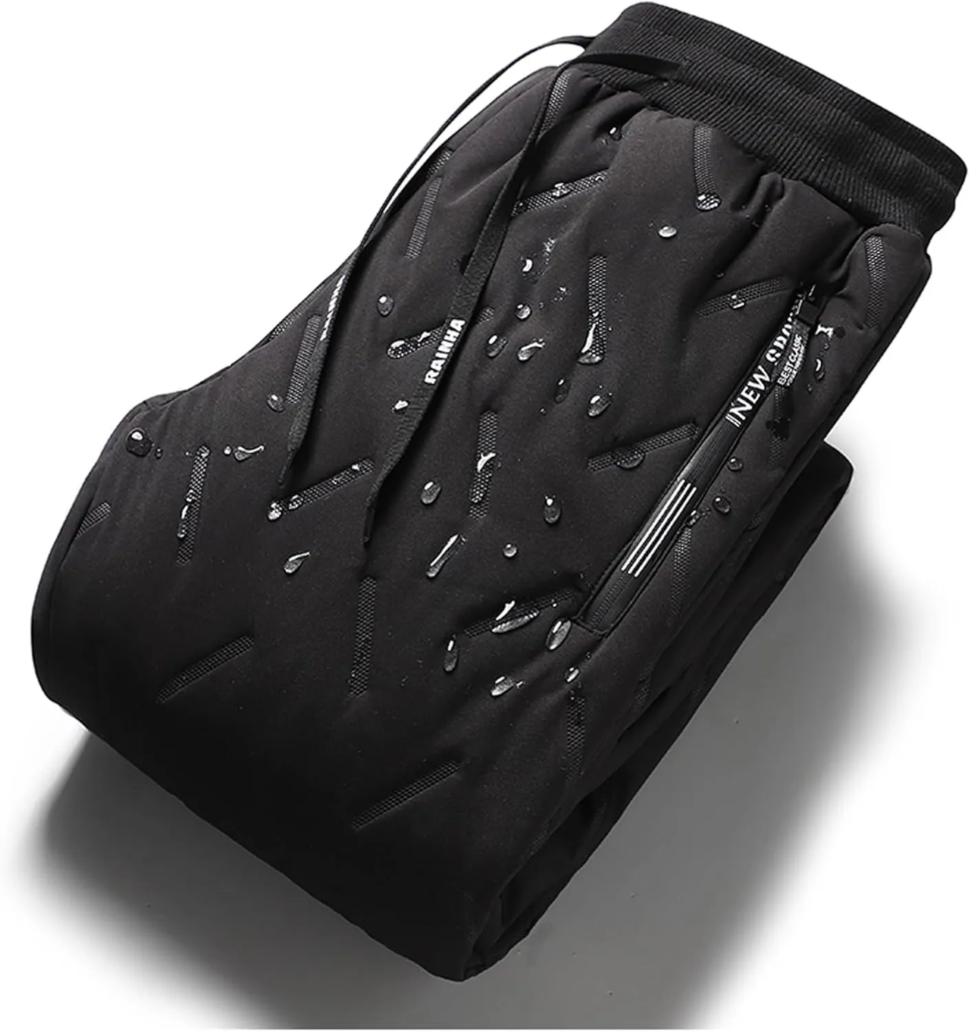 Men's Winter Snow Pants Sherpa Lined Sweatpants Thicken Warm Fleece Pants Sports Jogger Pants