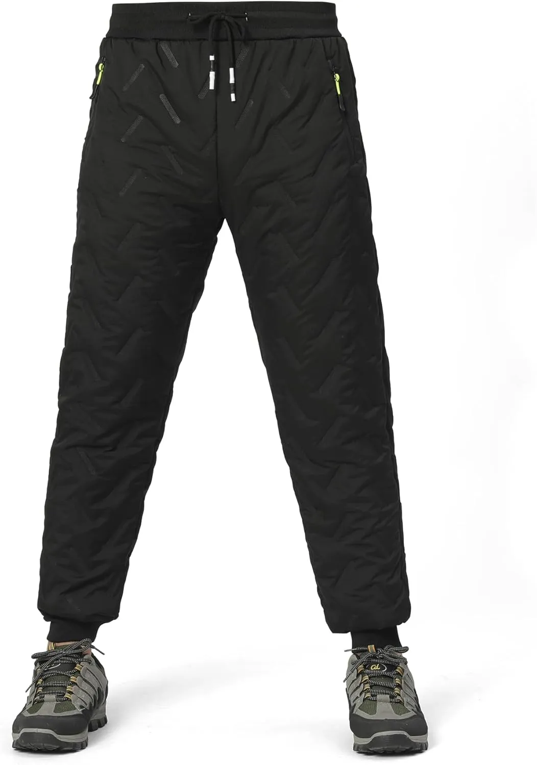 Men's Winter Snow Pants Sherpa Lined Sweatpants Thicken Warm Fleece Pants Sports Jogger Pants