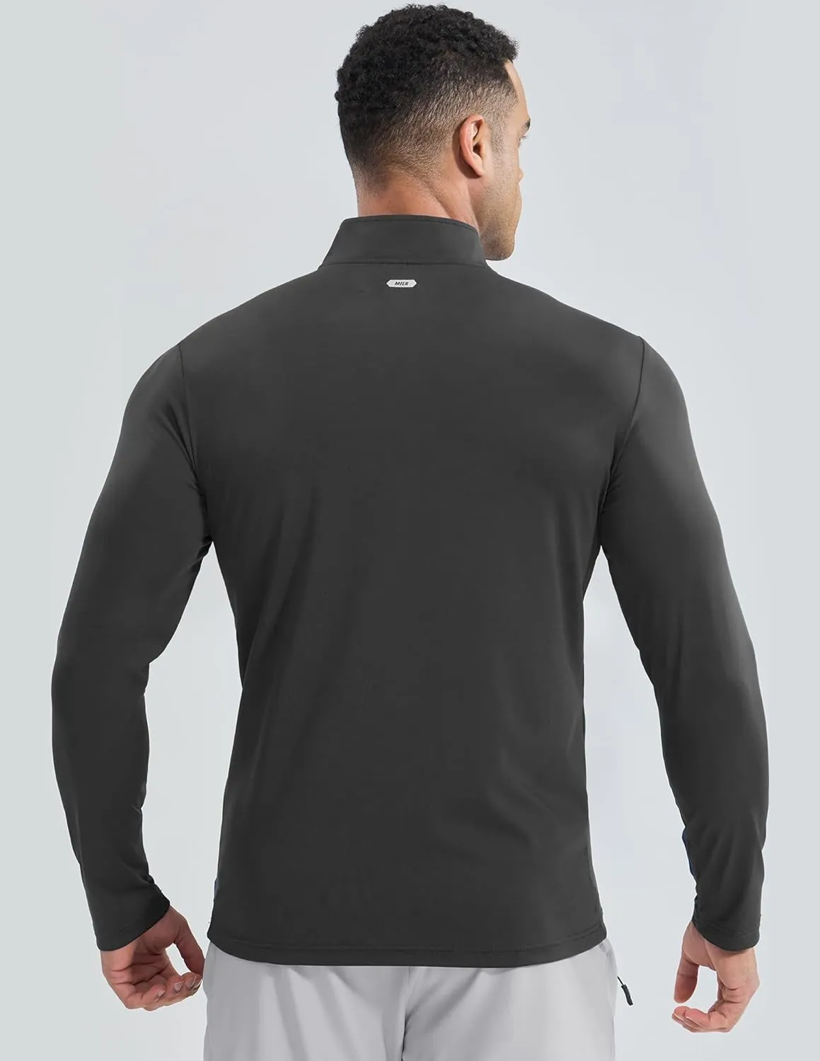 MIER Mens Quarter Zip Pullover Dry Fit Lightweight 1/4 Zip Long Sleeve Shirts for Athletic Running Golf Hiking, UPF 50 