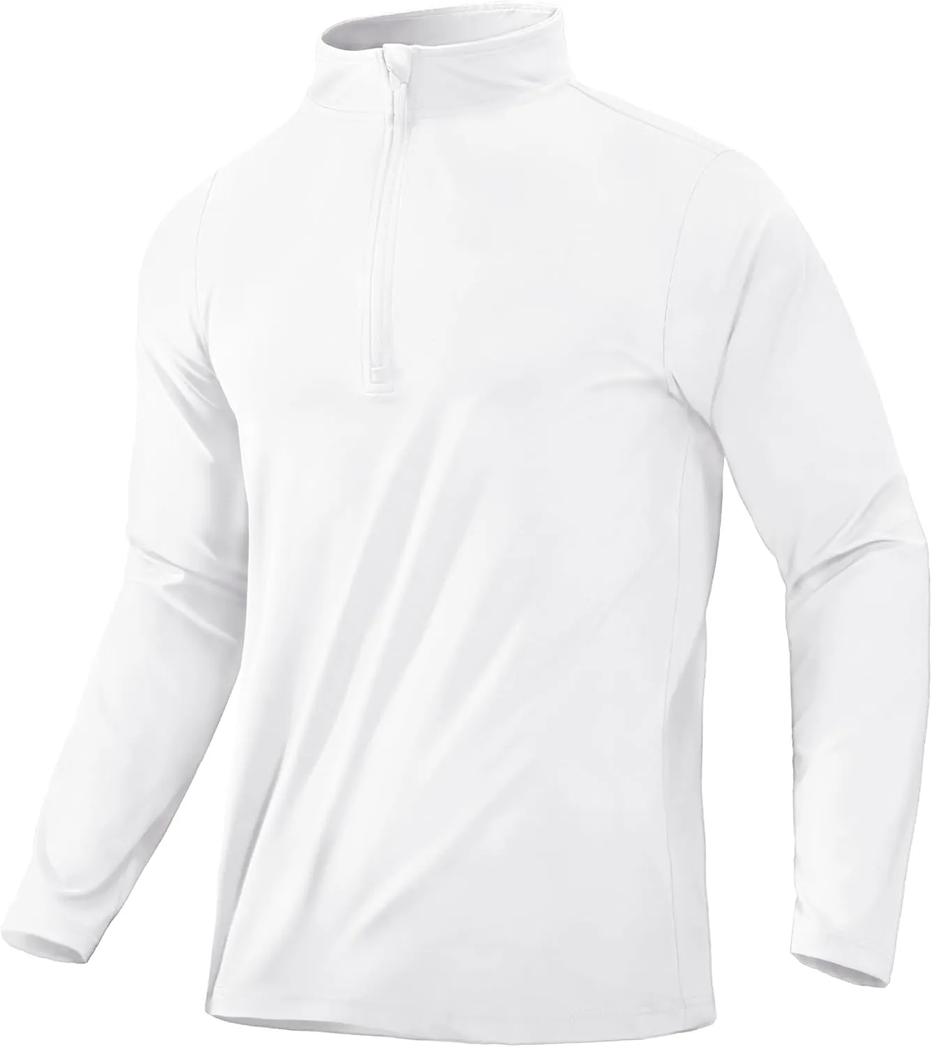 MIER Mens Quarter Zip Pullover Dry Fit Lightweight 1/4 Zip Long Sleeve Shirts for Athletic Running Golf Hiking, UPF 50 