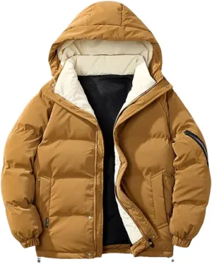 Niiyyjj Winter Warm Thick Puffer Parkas Coat Men Hooded Jackets Mens Casual Cotton Padded Jacket