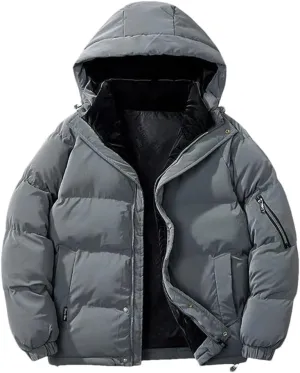 Niiyyjj Winter Warm Thick Puffer Parkas Coat Men Hooded Jackets Mens Casual Cotton Padded Jacket