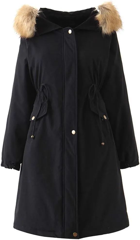 Only Faith Women's Winter Parker Warm Coat Cotton Padded Long Sleeve Jacket with Hood