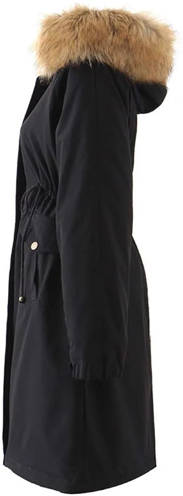 Only Faith Women's Winter Parker Warm Coat Cotton Padded Long Sleeve Jacket with Hood