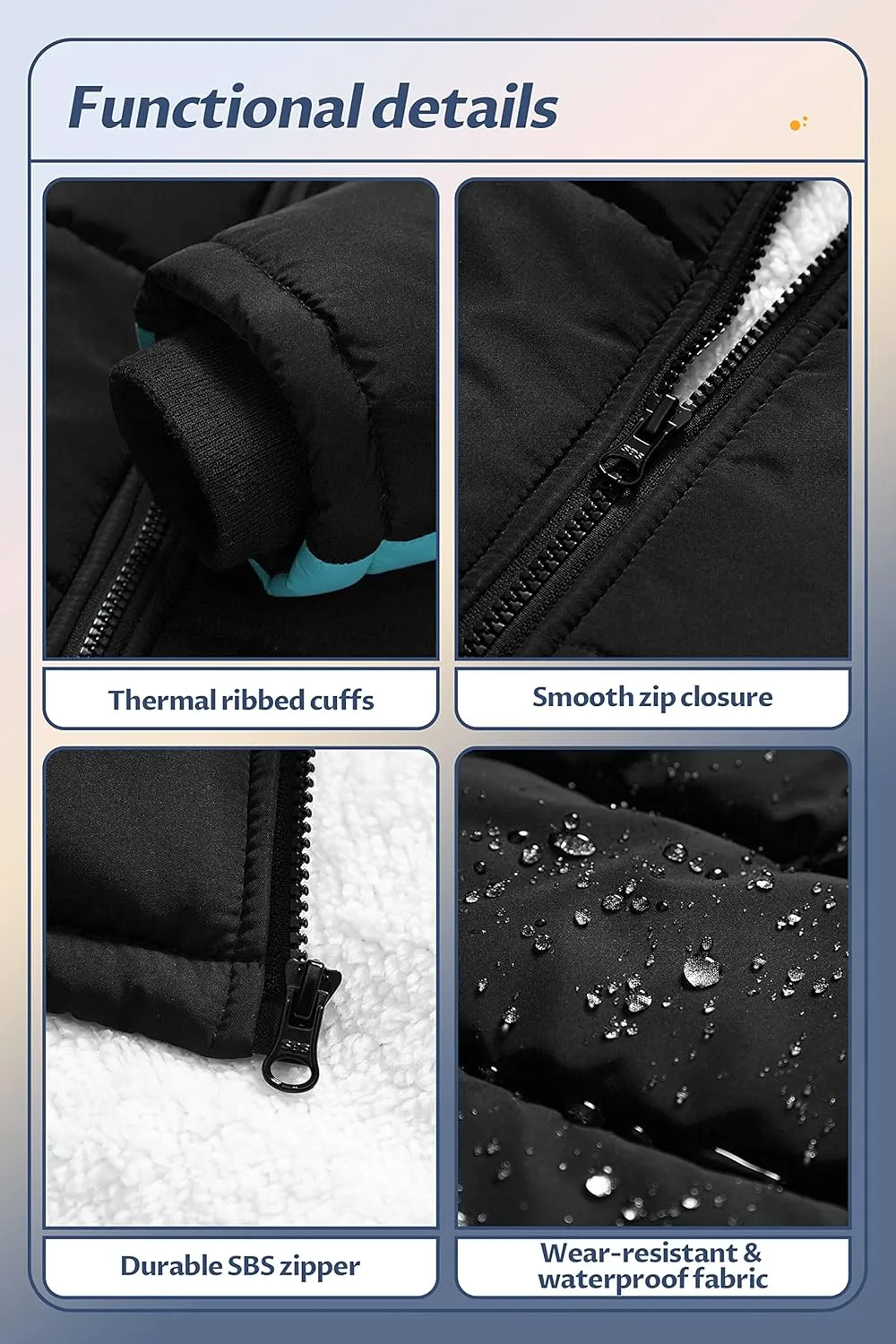 Pursky Boy's Warm Winter Coat Water Resistant Sherpa Outerwear Puffer Jackets With Removable Furry Hood