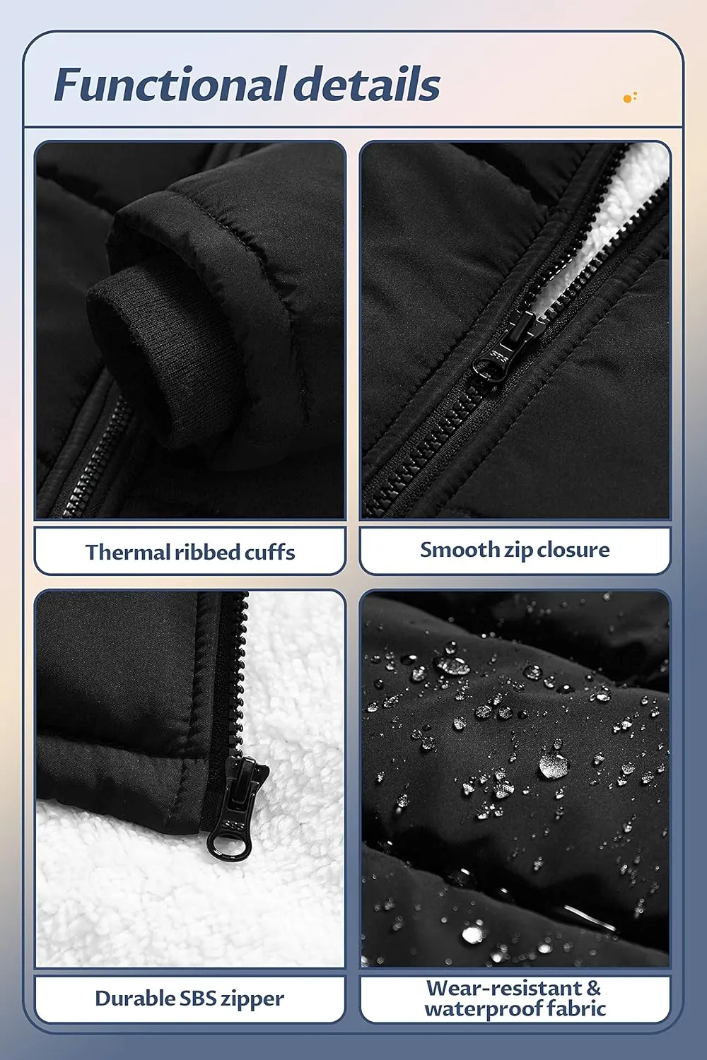 Pursky Boy's Warm Winter Coat Water Resistant Sherpa Outerwear Puffer Jackets With Removable Furry Hood