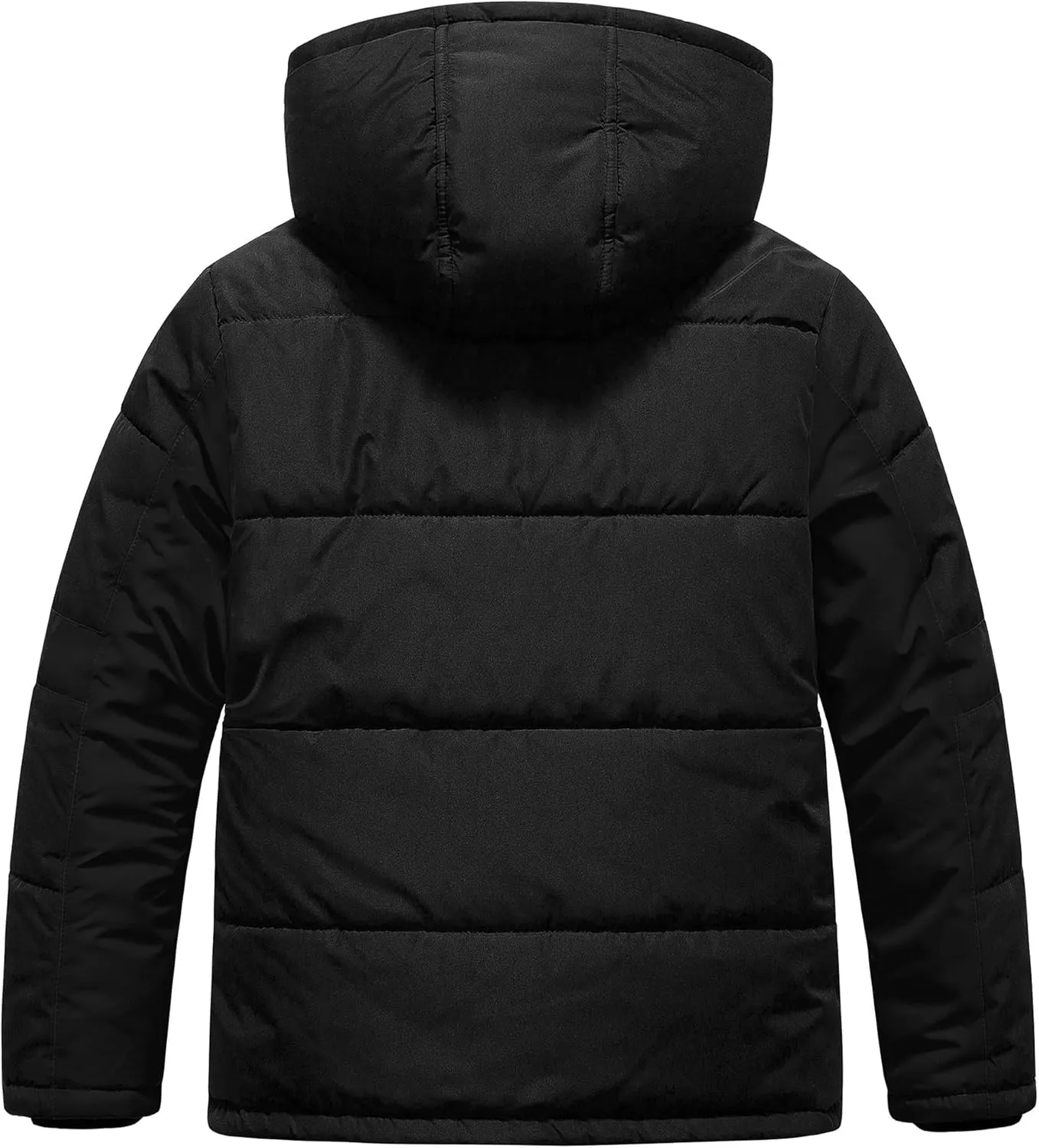 Pursky Boy's Warm Winter Coat Water Resistant Sherpa Outerwear Puffer Jackets With Removable Furry Hood
