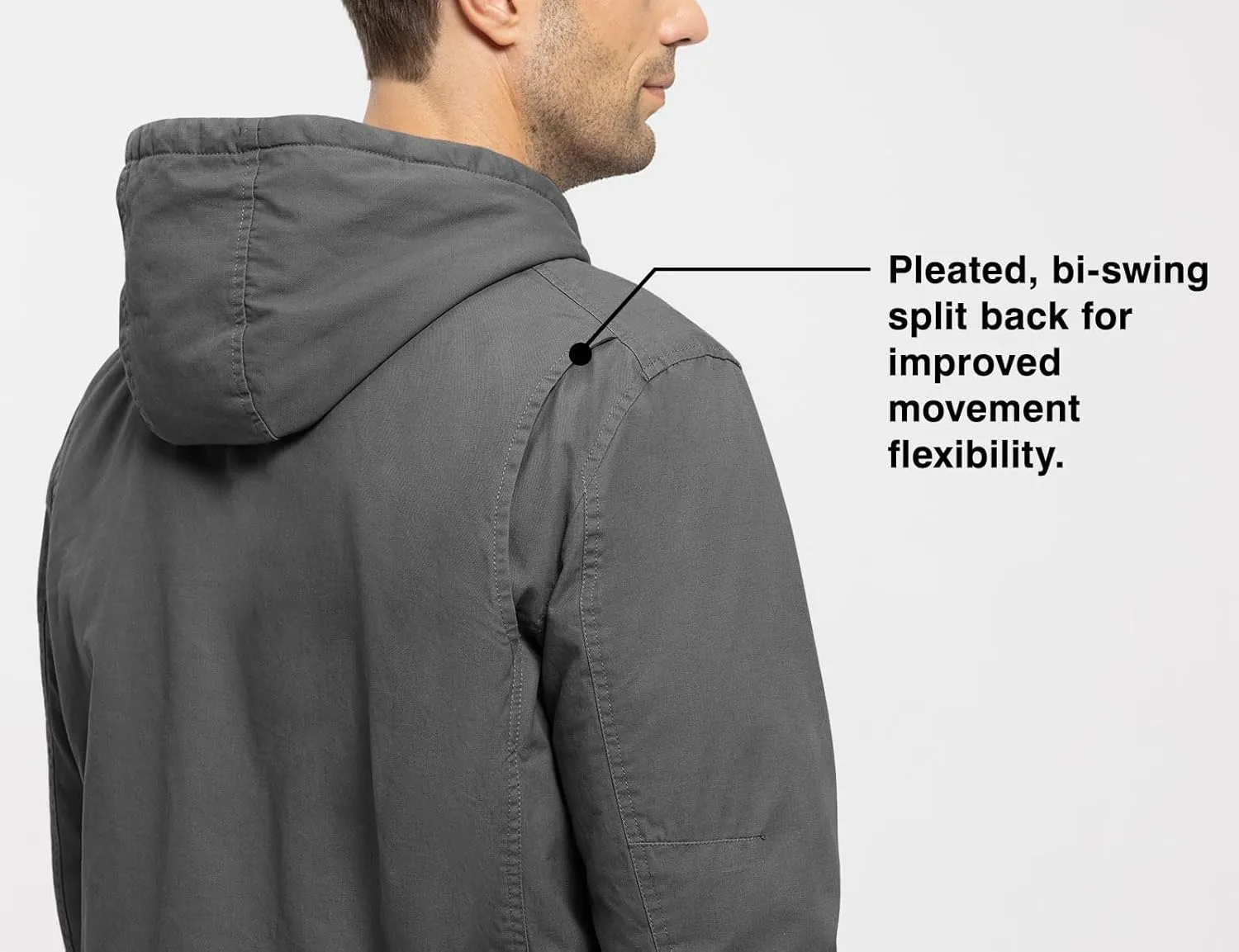 Rdruko Men's Work Jackets Flannel Lined Insulated Cotton Workwear Hooded Winter Coats