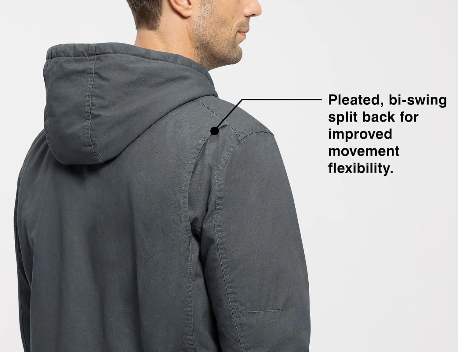 Rdruko Men's Work Jackets Flannel Lined Insulated Cotton Workwear Hooded Winter Coats